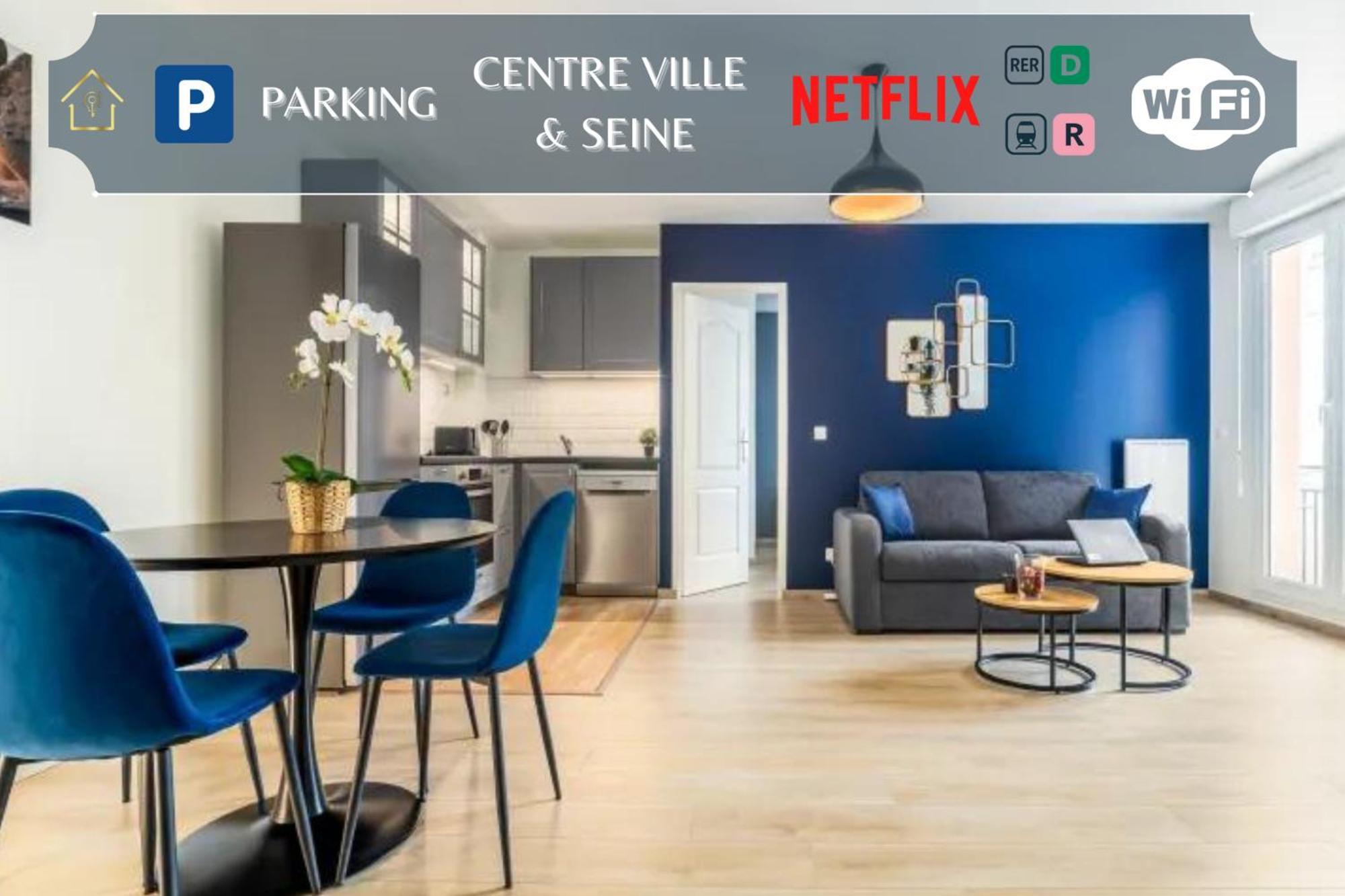 Appartement L'Ilot Bleu Paradis Melun Kültér fotó