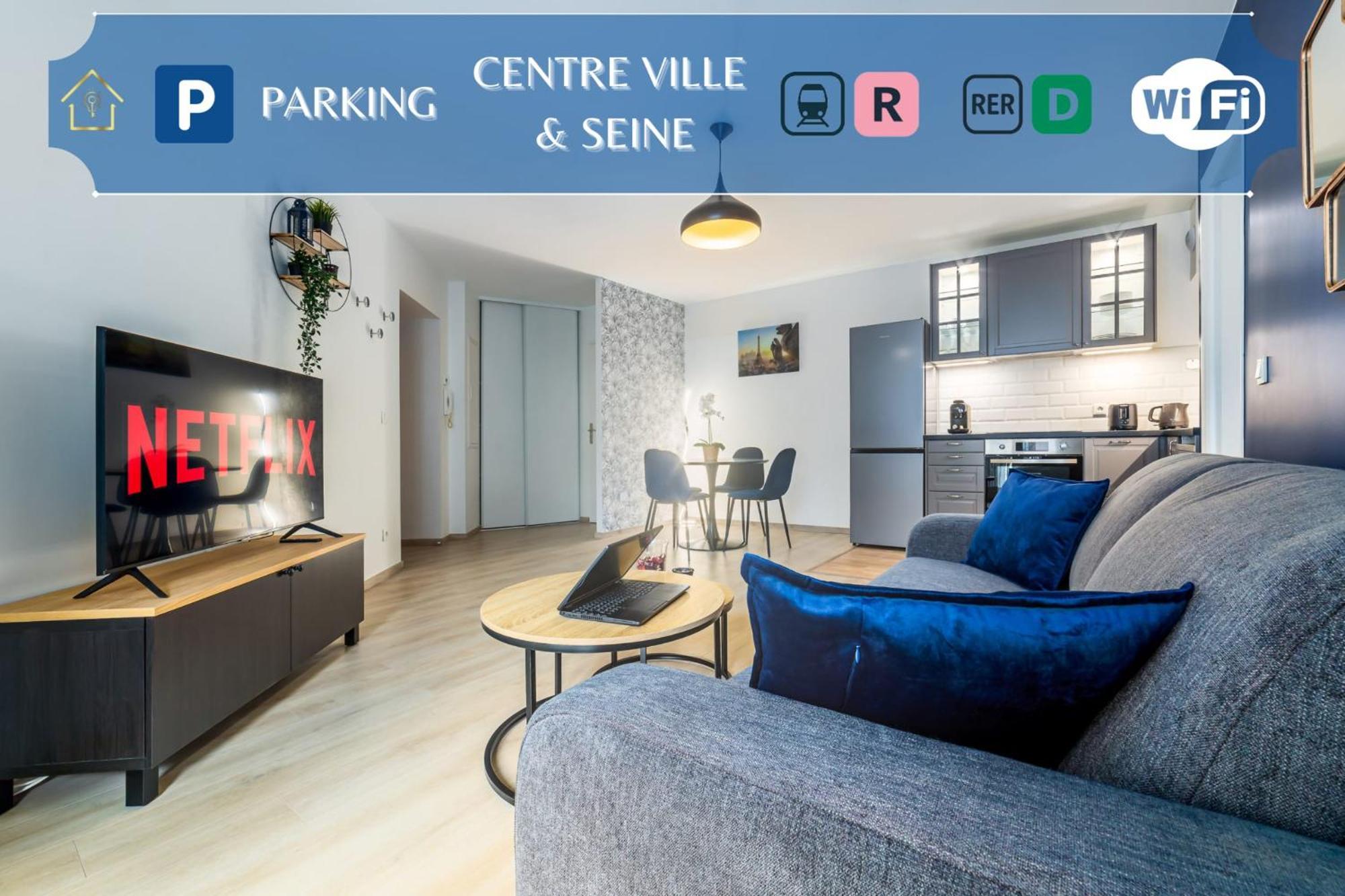 Appartement L'Ilot Bleu Paradis Melun Kültér fotó